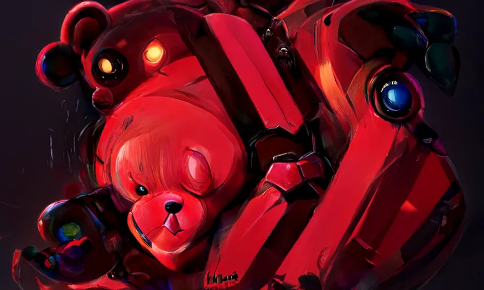 a teddy bear trending on ArtStation