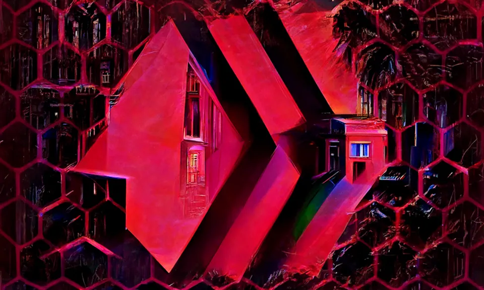 a triplex by Hubert van Eyck synthwave