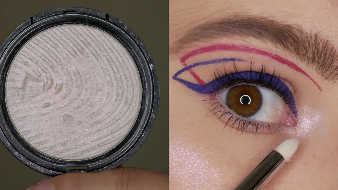 Graphic Eye Makeup Look-highlighter-melissavandijkmakeuptutorials.png