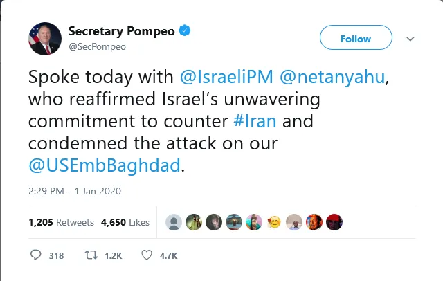 Screenshot_2020-01-02 Secretary Pompeo on Twitter Spoke today with IsraeliPM netanyahu, who reaffirmed Israel’s unwavering [...].png