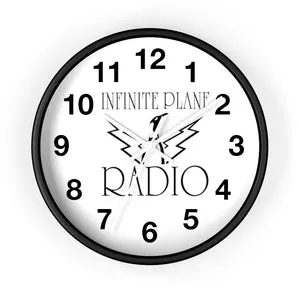 INFINITE PLANE RADIO, PENGUIN CLOCK, Copy of Unicursal Cat Sketch, One Line Drawing, Tim Ozman Wall clock