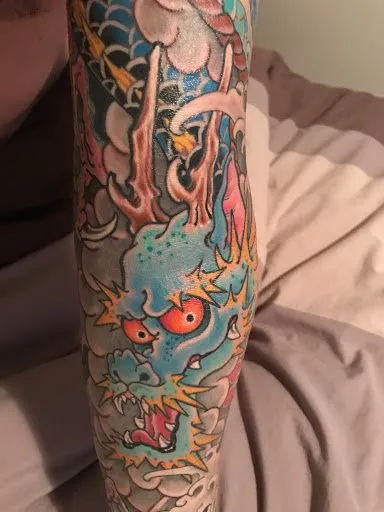 Here's the dragon tattoo that's on my left arm.
