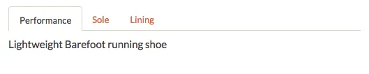 Tabs in Shopify