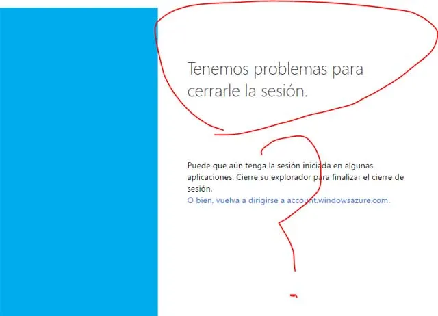 Microsoft no me cierra la sesión a pesar de que no tengo ninguna otra tab abierta o la sesión iniciada en ninguna otra instancia del browser.