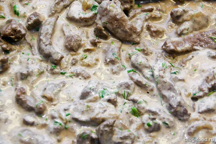 Stroganoff liver