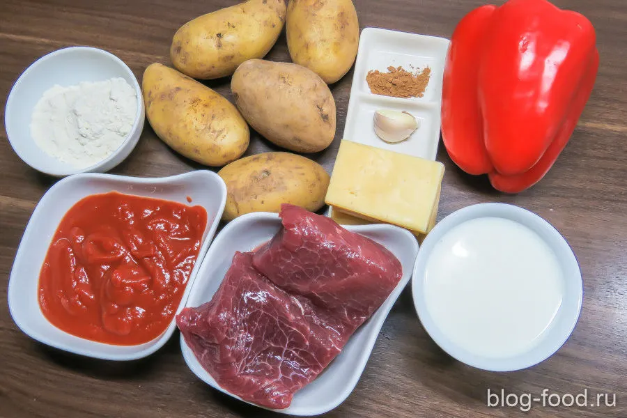 Potato casserole with beef