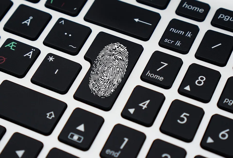 fingerprint on keyboard image from Pixabay