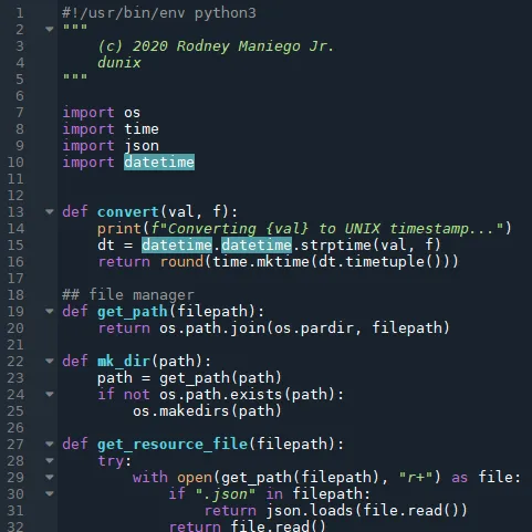Custom DateTime to Unix Time
