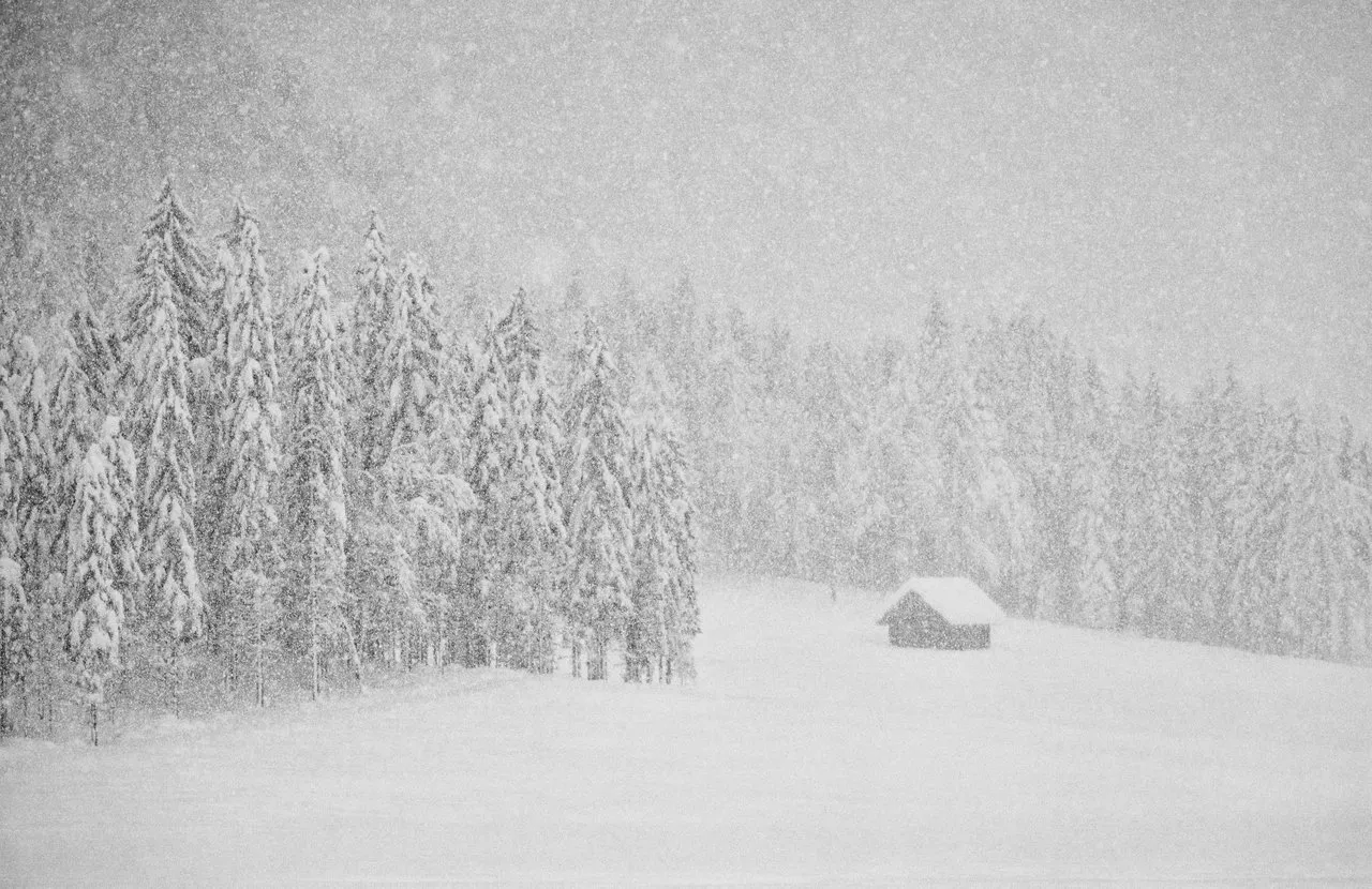 Snow in the mountains