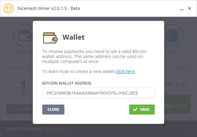 NiceHash Mining Wallet