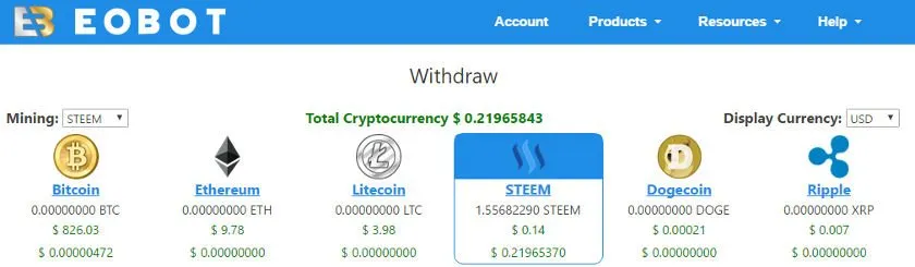 Mining Steem At Eobot