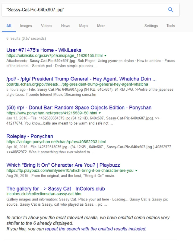 Google results