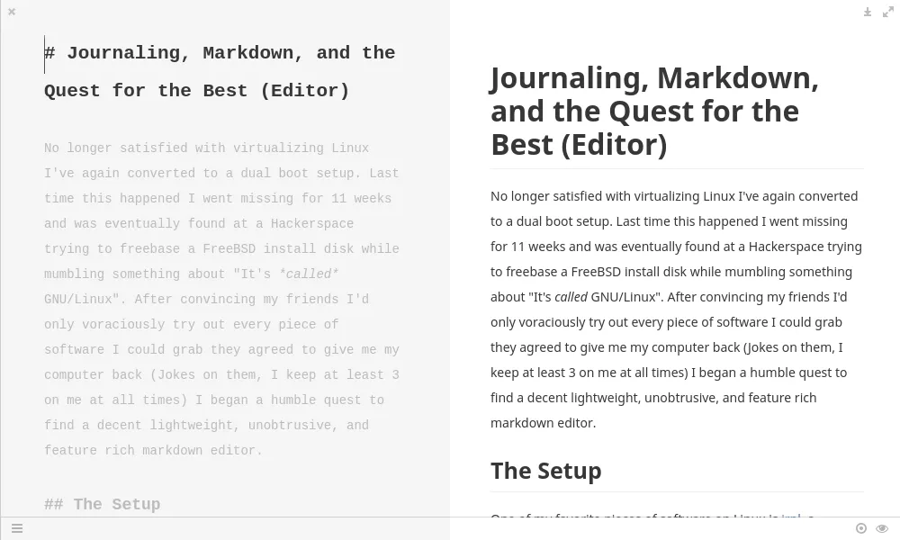 Moeditor main screen