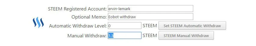 Withdrawal At Eobot