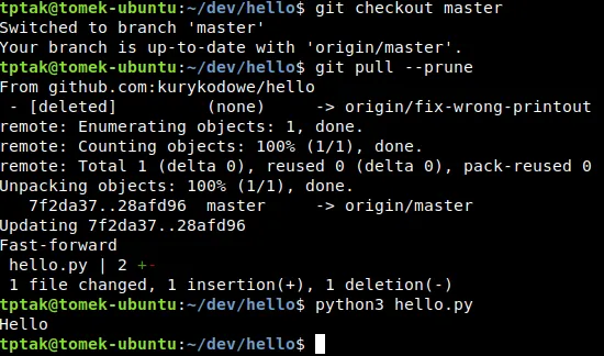 Fetching the changes and running the program