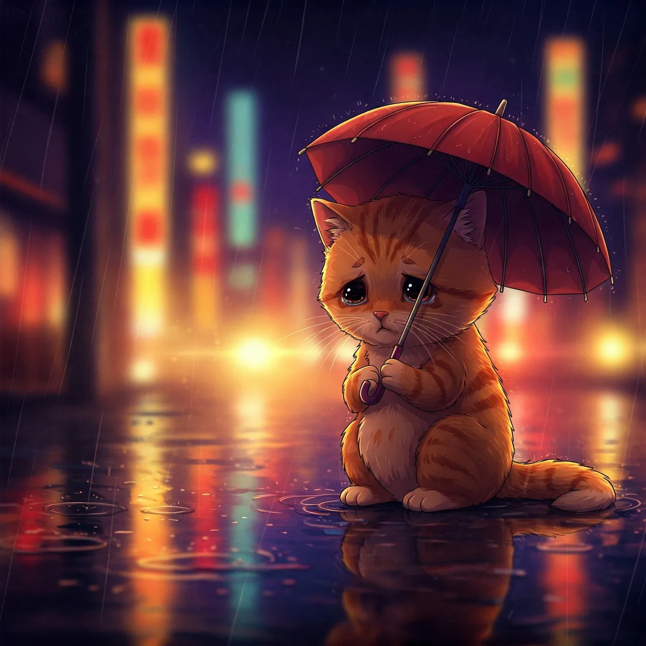 6. Cat with Umbrella in the Rain.jpeg