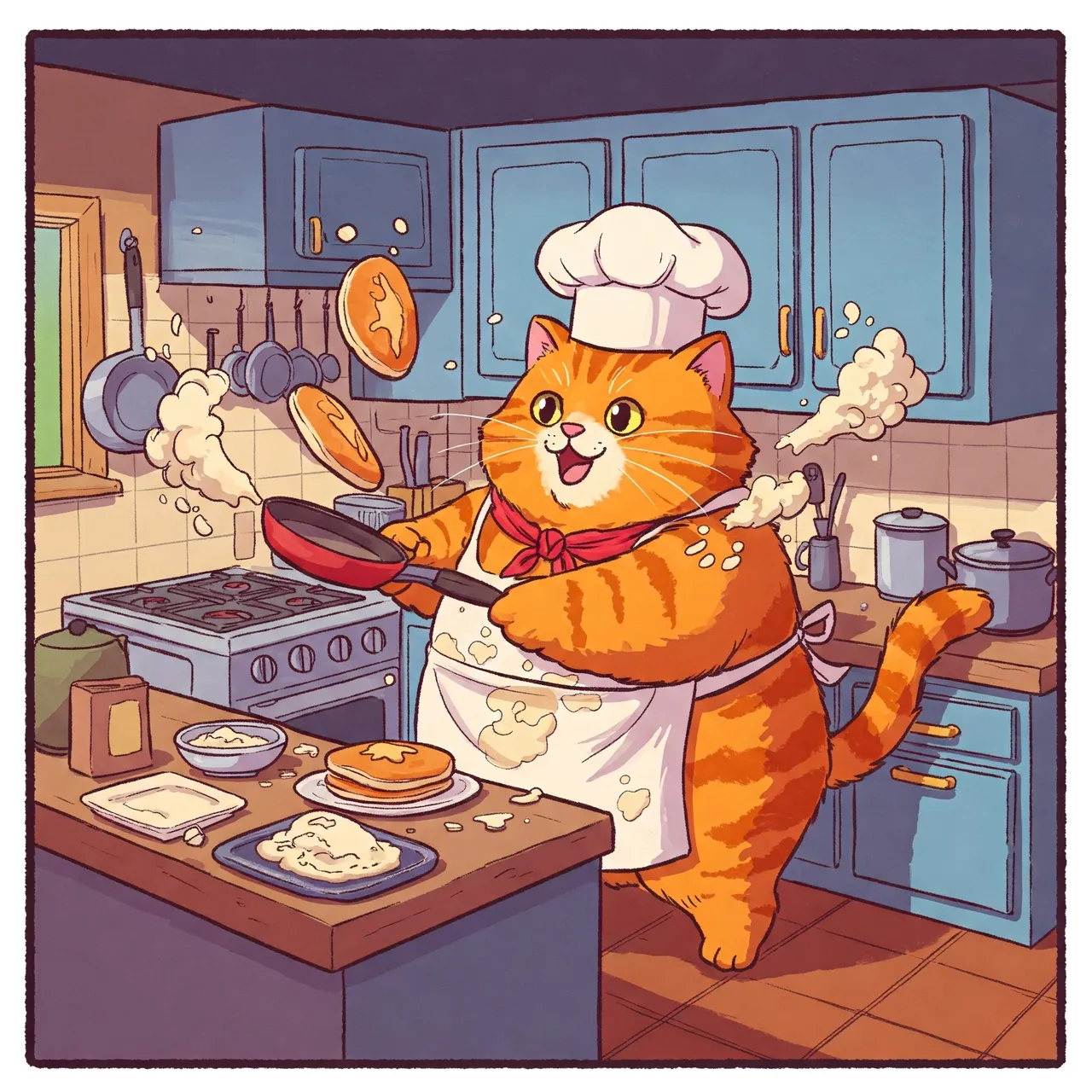 7. Chef Cat Cooks Pancakes.jpeg