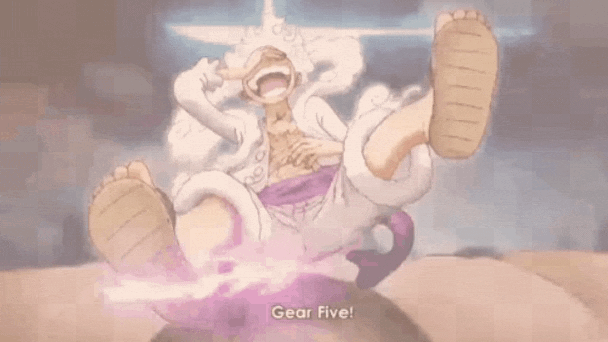 Draw with me MONKEY D.LUFFY from One Piece in GEAR 5!♡.gif
