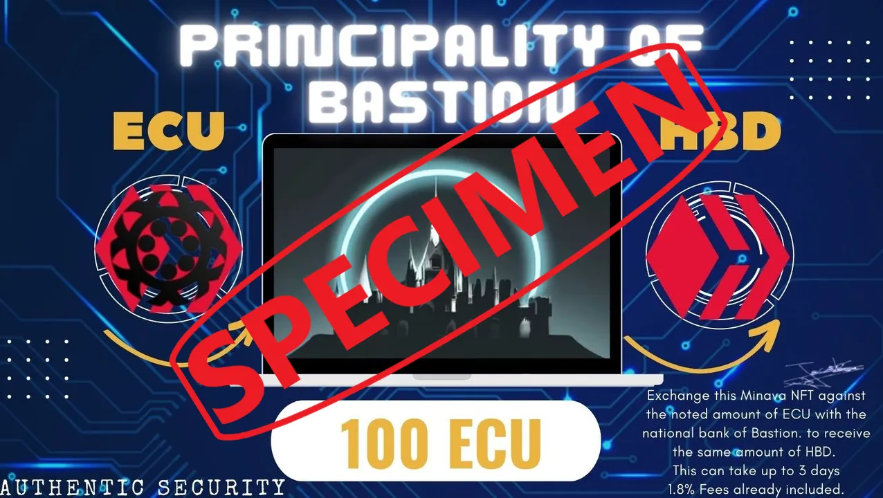 100ECU voucher / Specimen