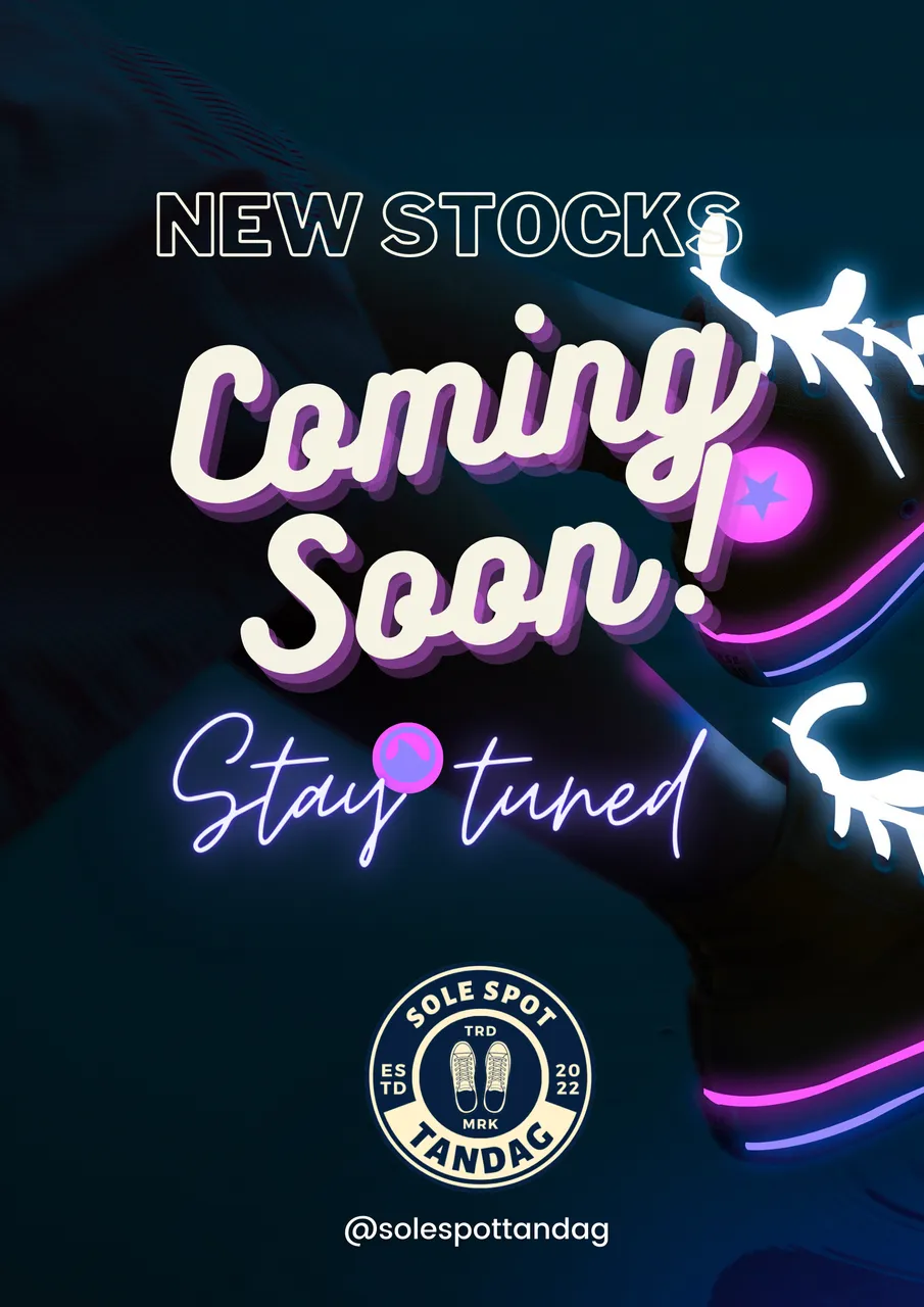 Purple And Blue Neon Modern New Arrival Shoes Poster.png