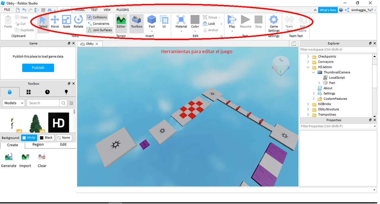 Creando Mi Popio Obby Juego De Parkour Creating My Own Obby - como hacer un obby en roblox