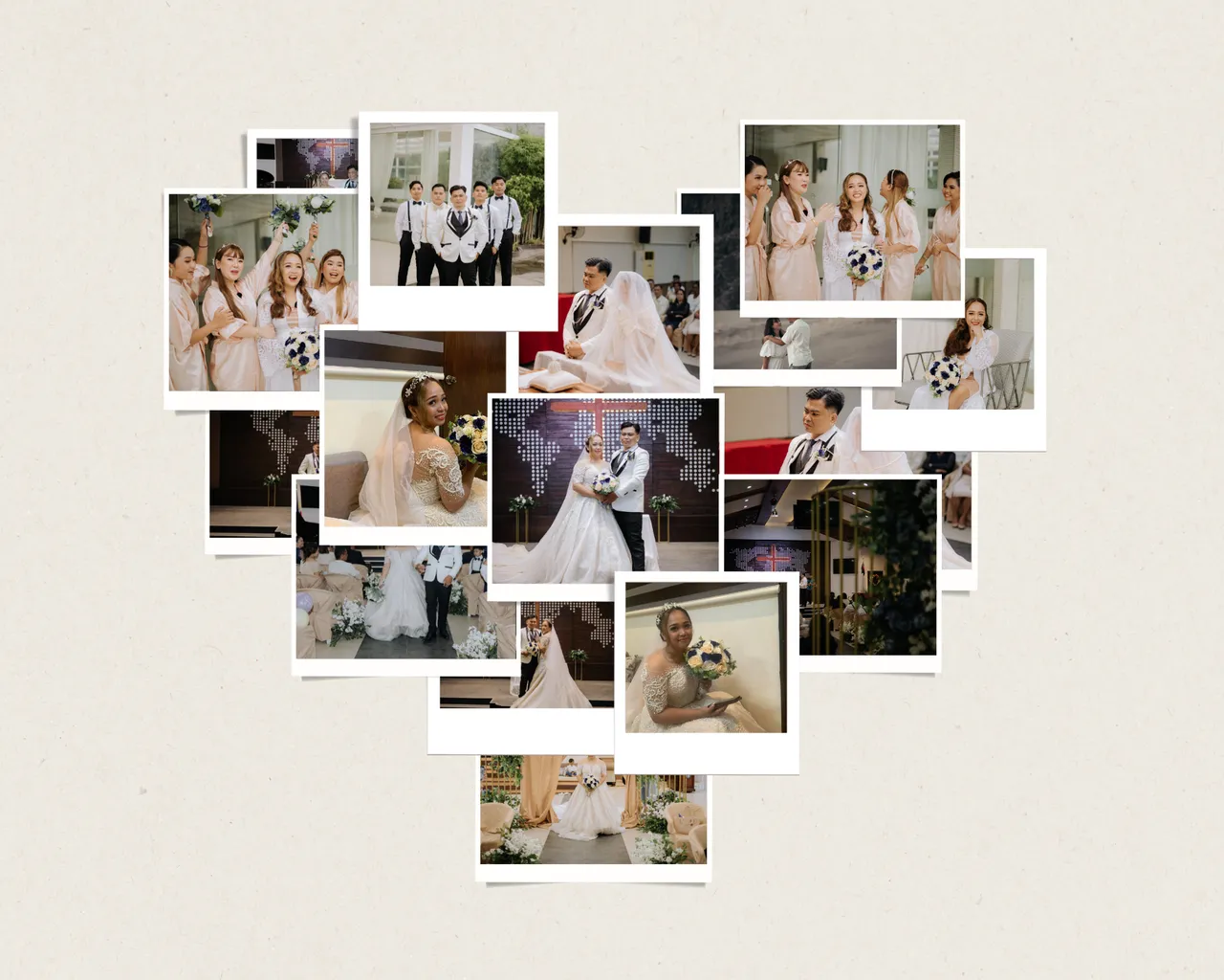 Beige Romantic Couple Photoshoot Heart Shaped Photo Collage.png