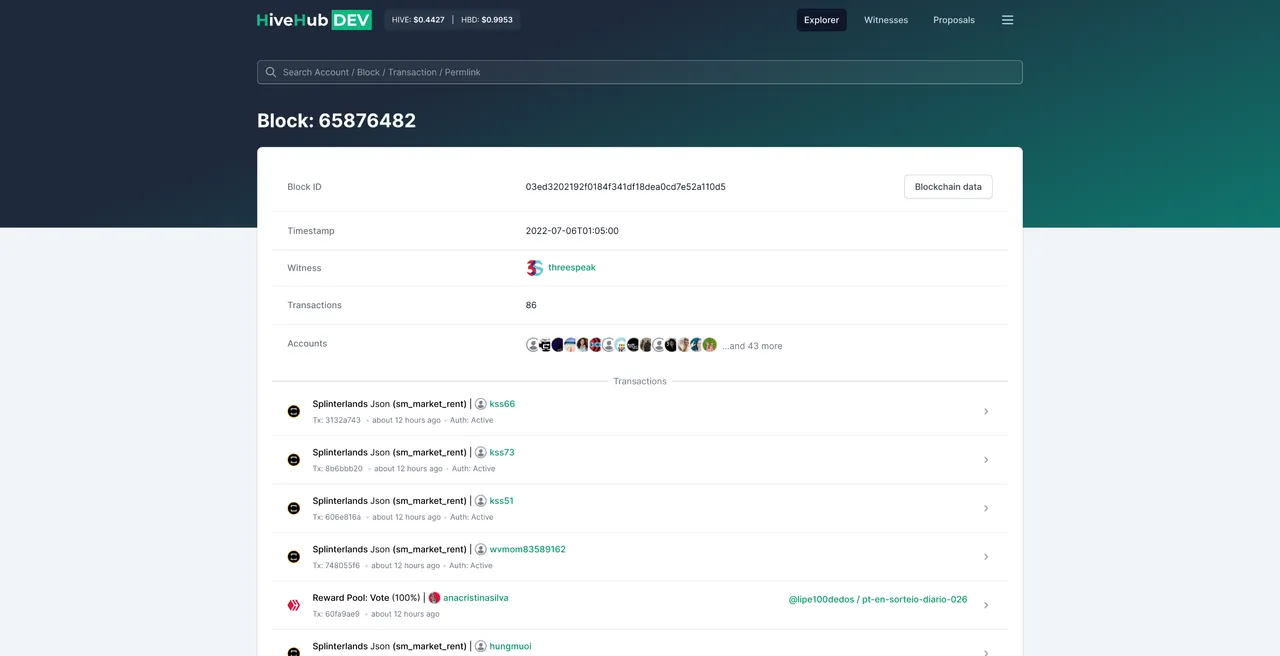 Updated block view