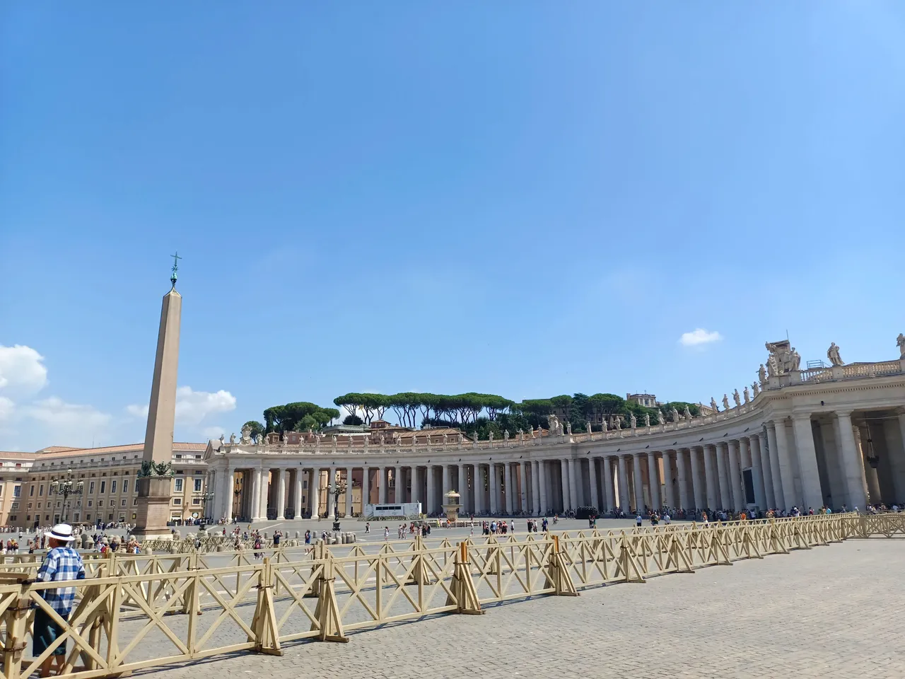 These metal structures are the border that separates Rome from the Vatican.