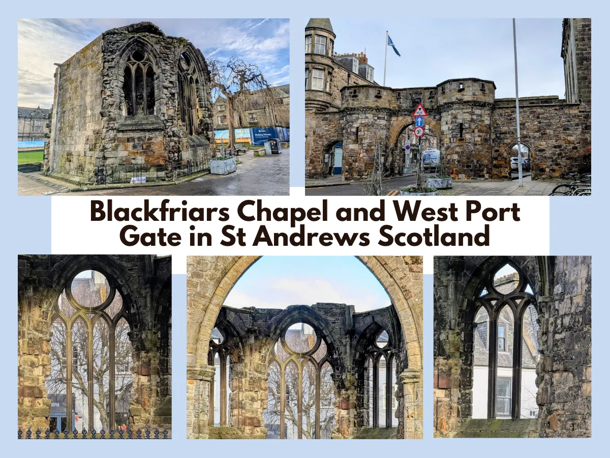 Blackfriars Chapel and West Port Gate in St Andrews Scotland.png