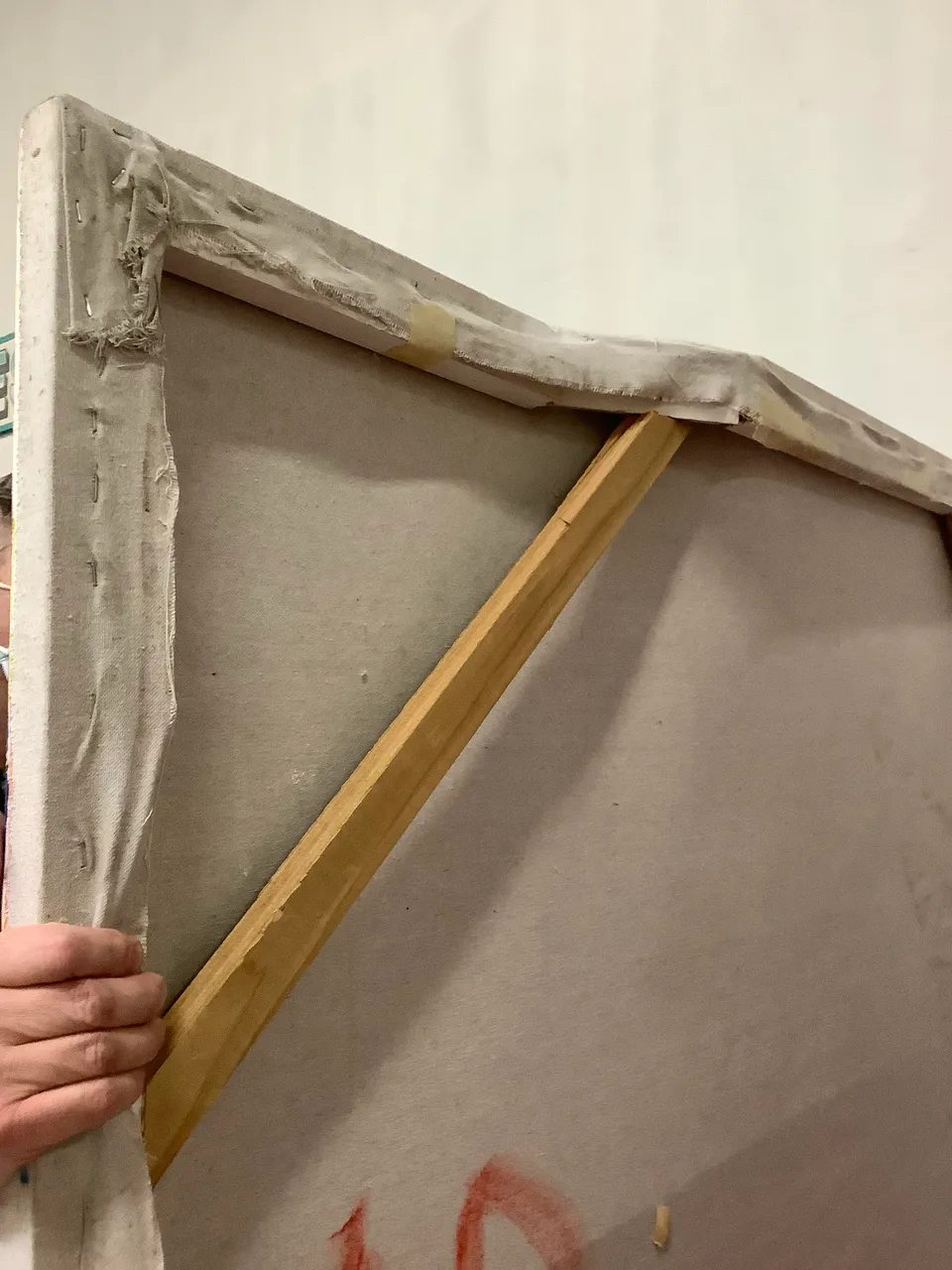 damage - broken stretcher bar.JPEG