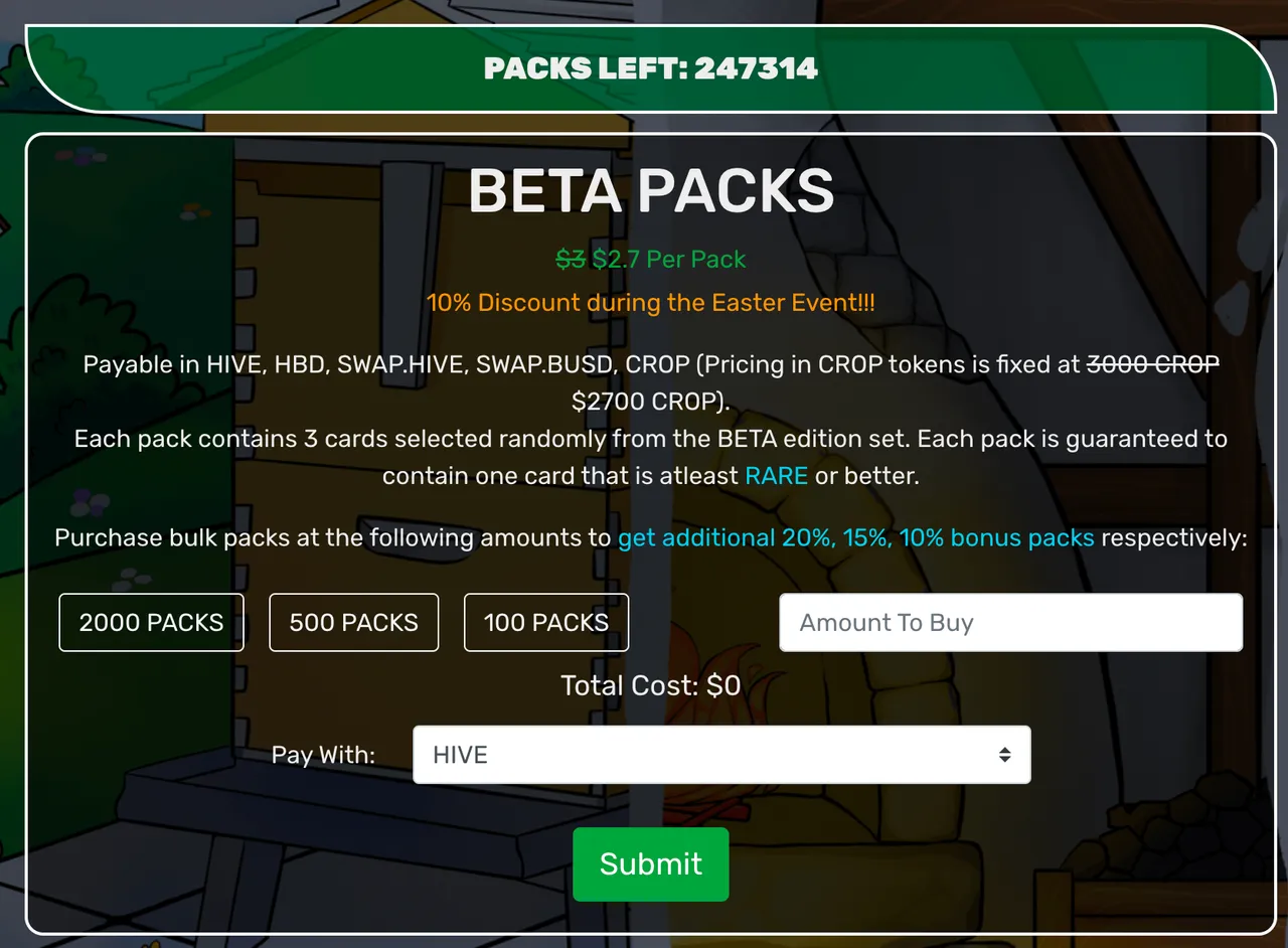 beta packs on sale now