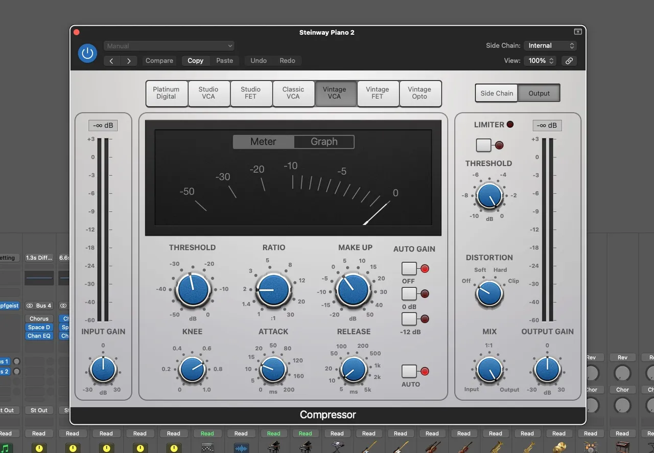 Logic Pro stock compressor plugin