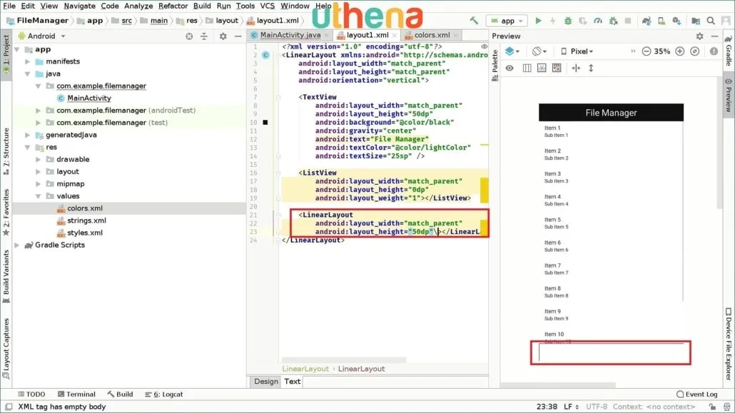 Android File Manager App Creation