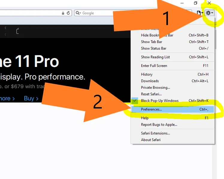 Safari Browser Cookies-steps1-2
