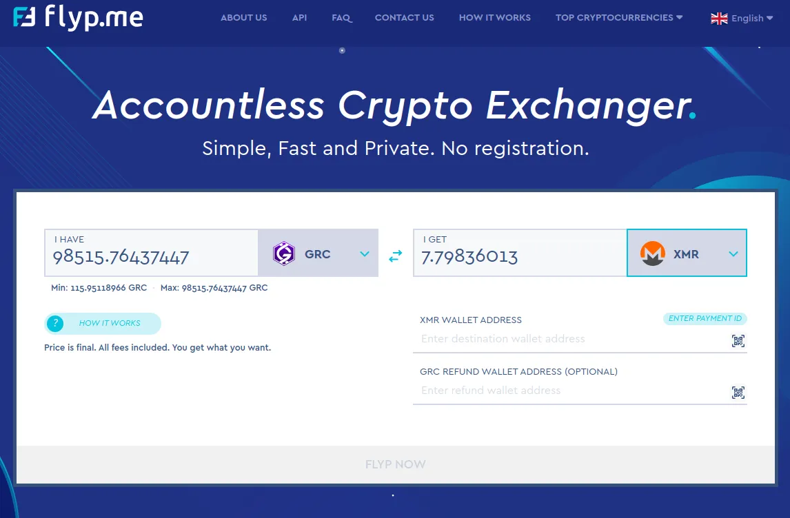Gridcoin on Flyp.me