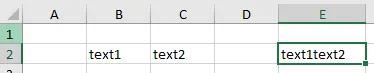 CONCATENATE result