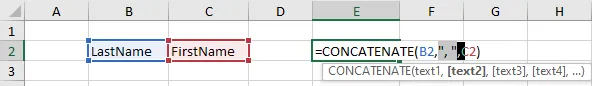 CONCATENATE with additional special characters formula