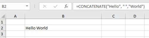 CONCATENATE result