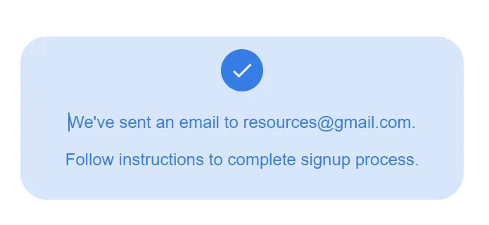 Ecency Signup Process Message