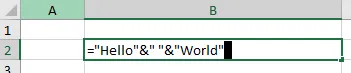 CONCATENATE formula with ampersand &