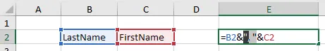 CONCATENATE formula with ampersand &