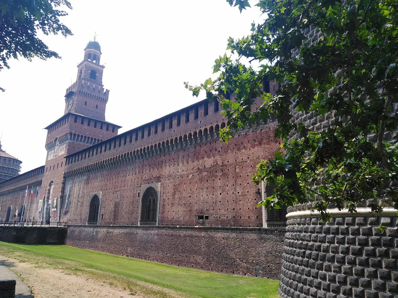 The castle wall, which was used for defense at that time