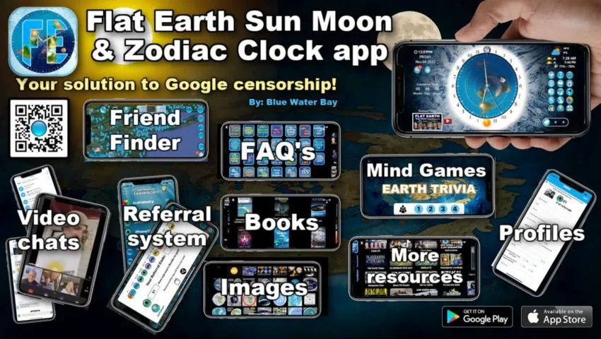 The Flat Earth Sun, Moon and Zodiac Clock app! -  June 2023 NEW