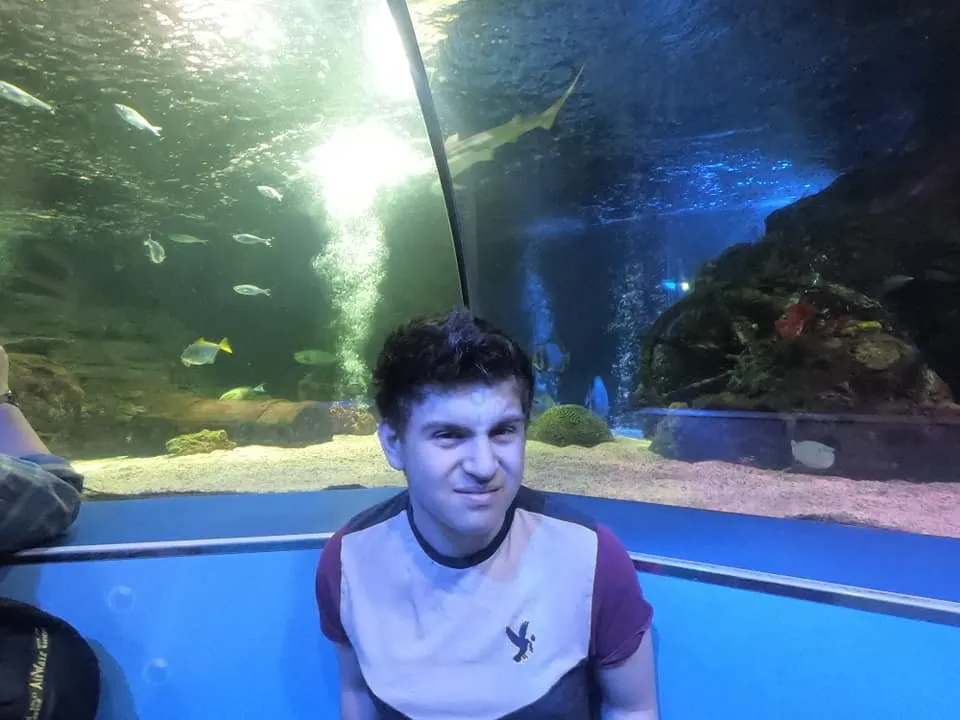 Me in front of the sea tunnel.