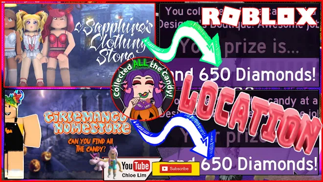 Roblox Royale High Halloween Event Gameplay! 2 Homestores - cSapphires and GirleMangos Homestore for Diamonds! Candy Locations! GOT A BADGE!