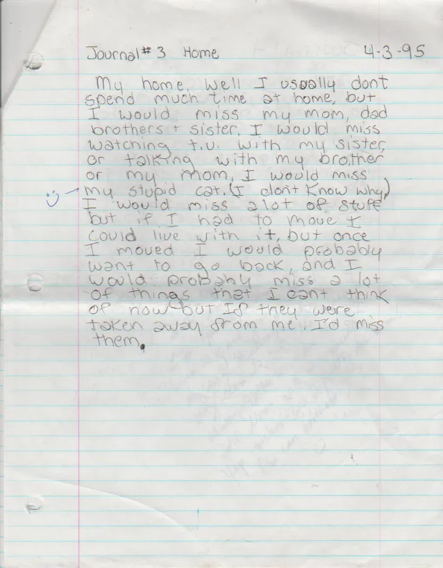 1995-05-04 - Thursday - 7 journal entries, period 8, Katie Arnold in May-2.png