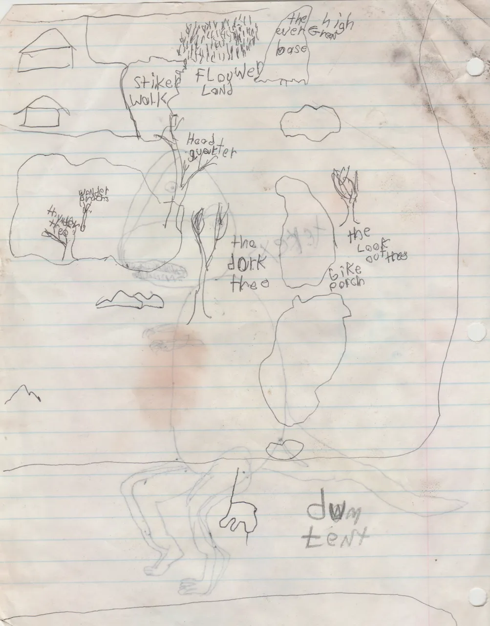 1994 maybe - Map of tree houses for dorks.jpg
