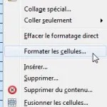 formater cellules