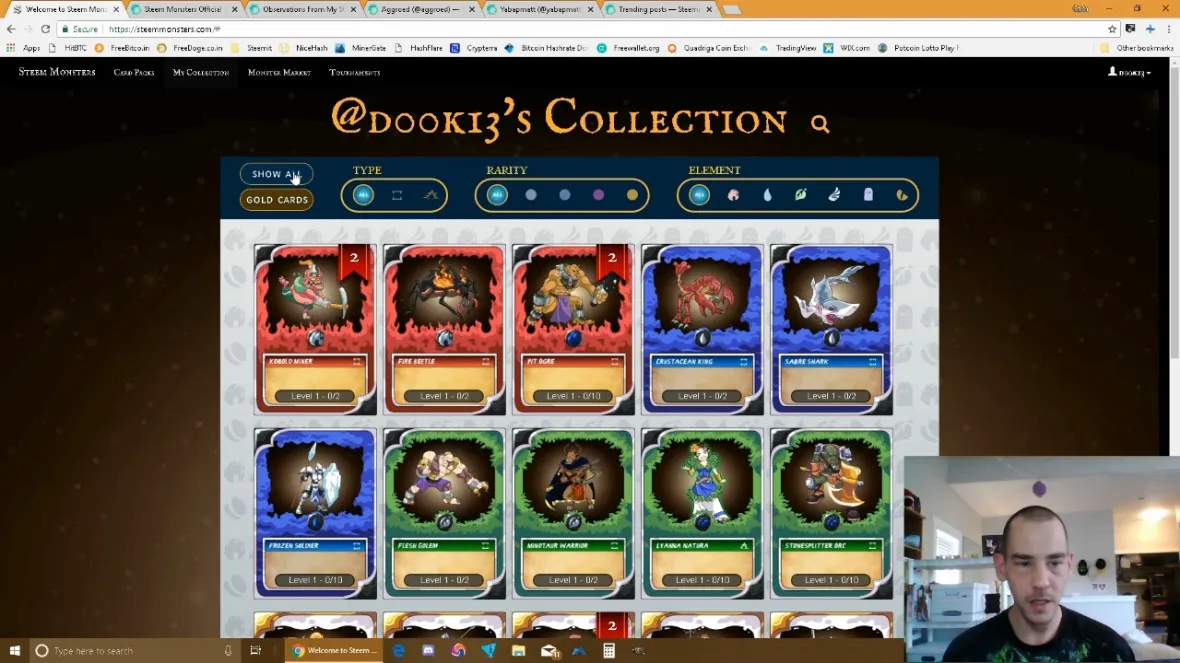 Card Collection Screen Grab