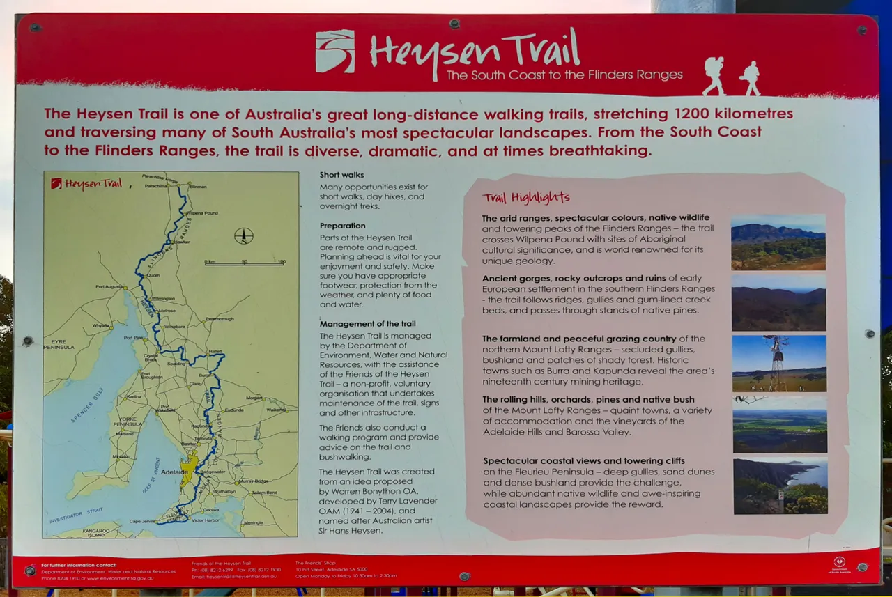 Sign in Spalding about the Heysen Trail